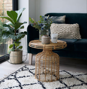 House Doctor Rattan Side Table