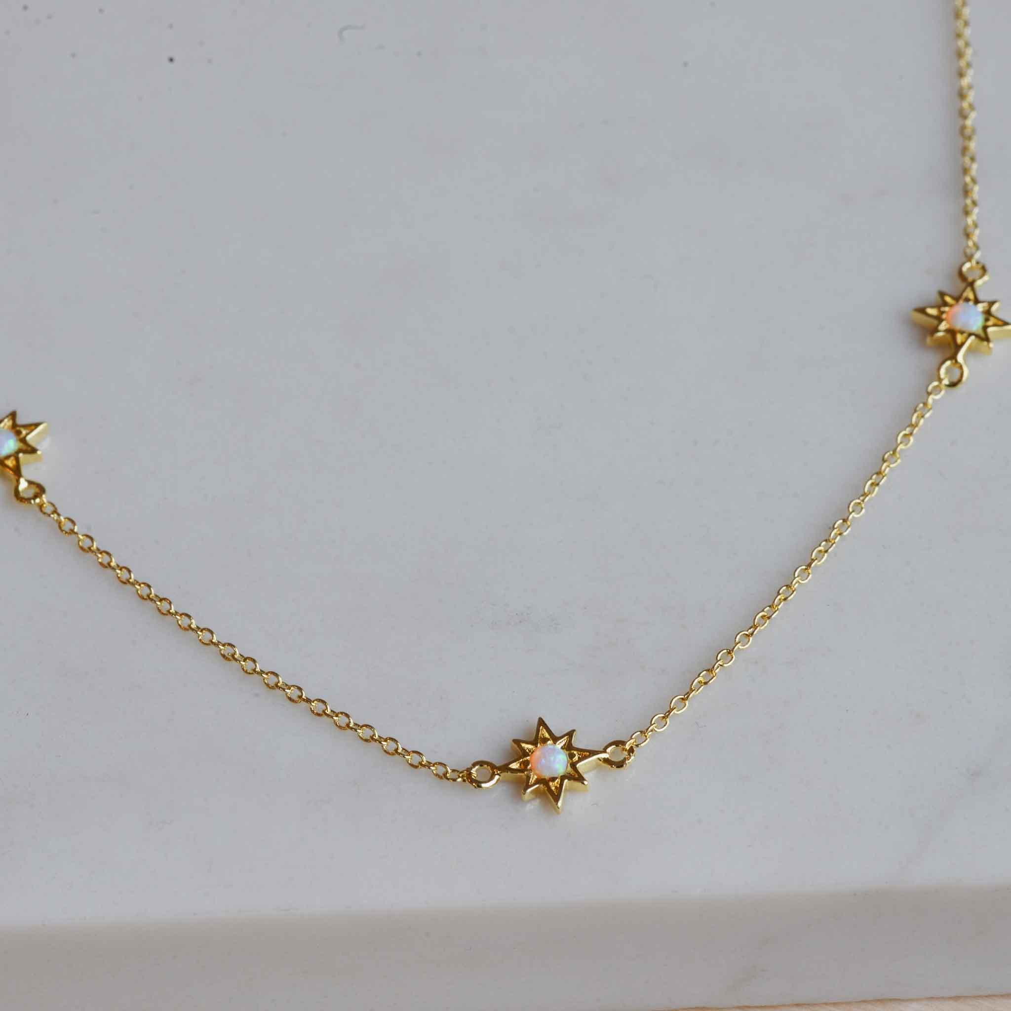 Opal hot sale starburst necklace