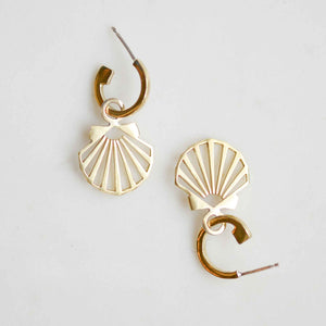 Lima Lima Mini Brass Shell Hoops