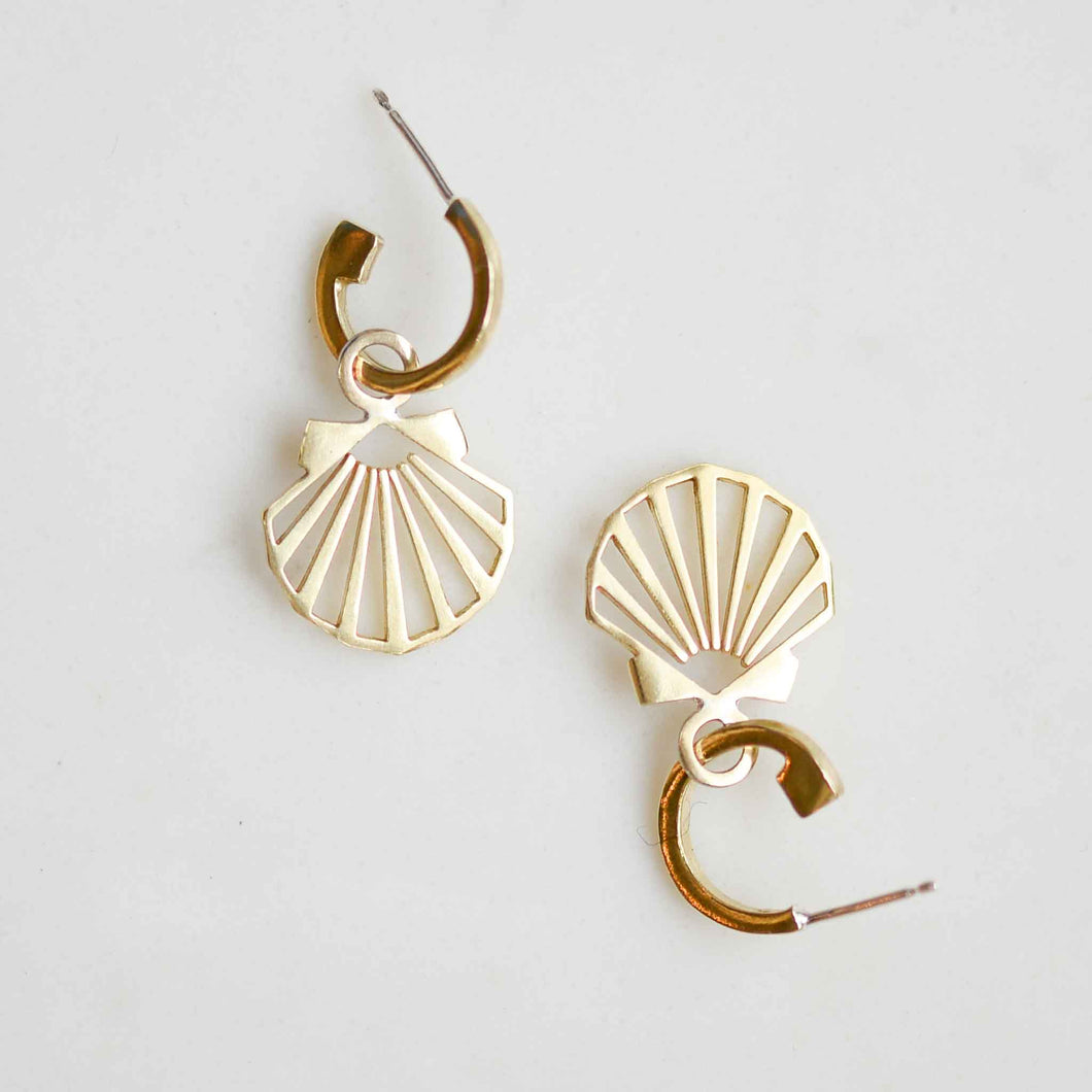 Lima Lima Mini Brass Shell Hoops