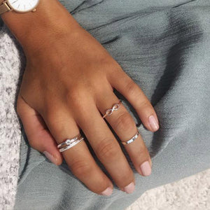 Lulu Infinity Silver Plated Stacking Ring