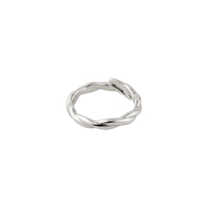 Lulu Rope Silver Plated Stacking Ring