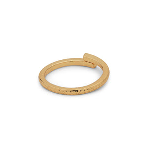Lulu Textured Gold Plated Stacking Ring