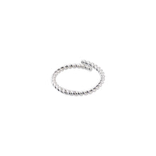 Load image into Gallery viewer, Lulu Twist Silver Plated Stacking Ring