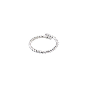 Lulu Twist Silver Plated Stacking Ring