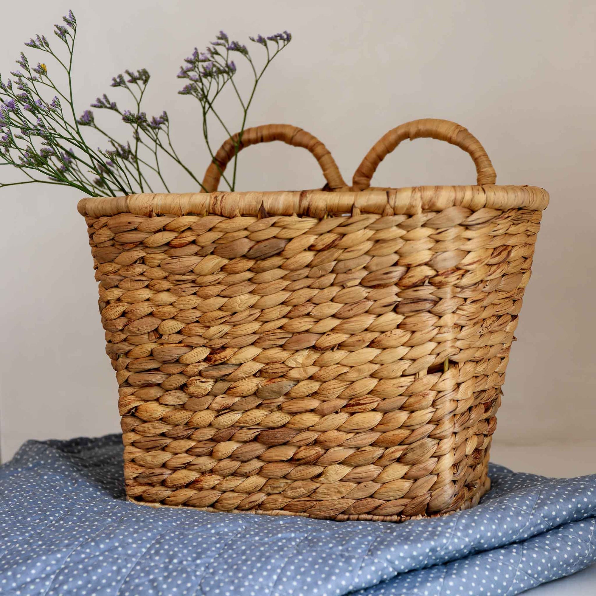 Handmade Wall Basket with Two Handles