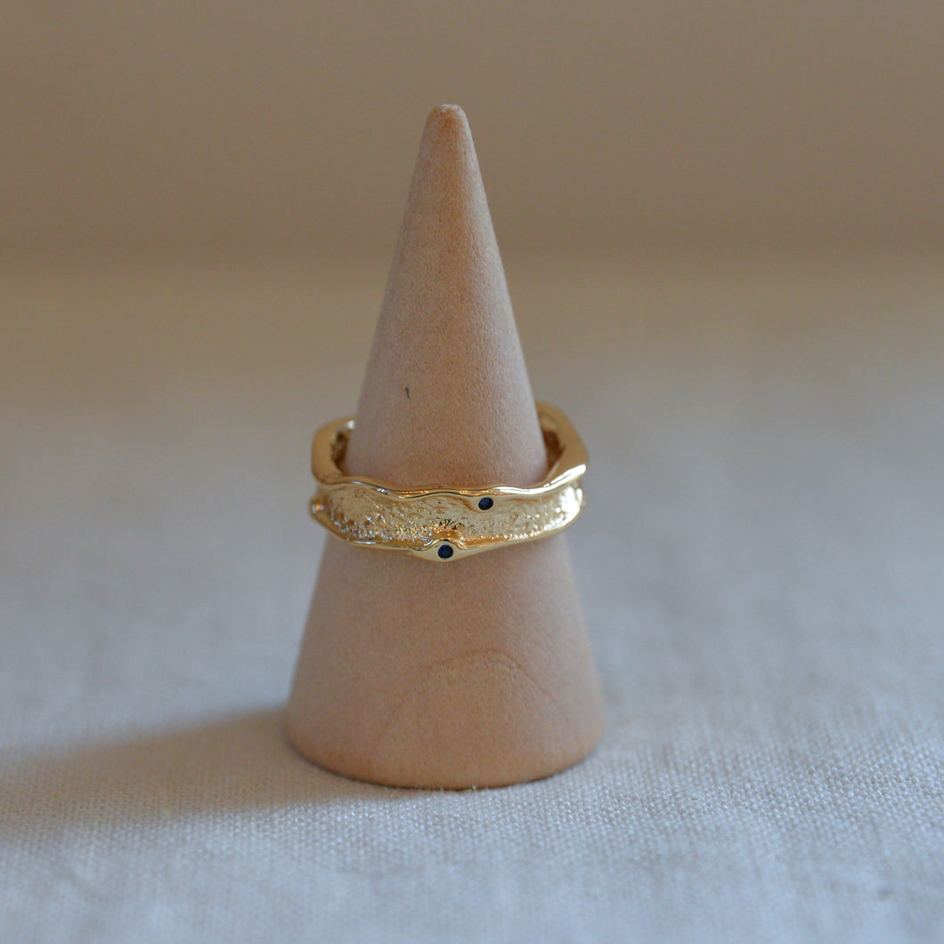 Crystal and Evil Eye Rings / Gold