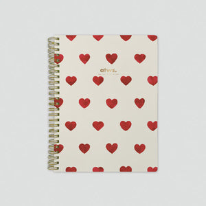 Heart Print Spiral Notebook