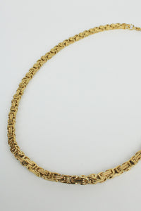Gold Maze Link Chain Necklace