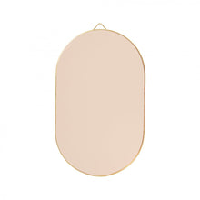 Load image into Gallery viewer, Oval Rose Gold Mirror with Brass Chain and Edging