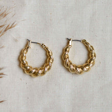 Load image into Gallery viewer, Pilgrim Eileen Twirl Hoop Earrings in Gold