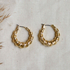 Pilgrim Eileen Twirl Hoop Earrings in Gold