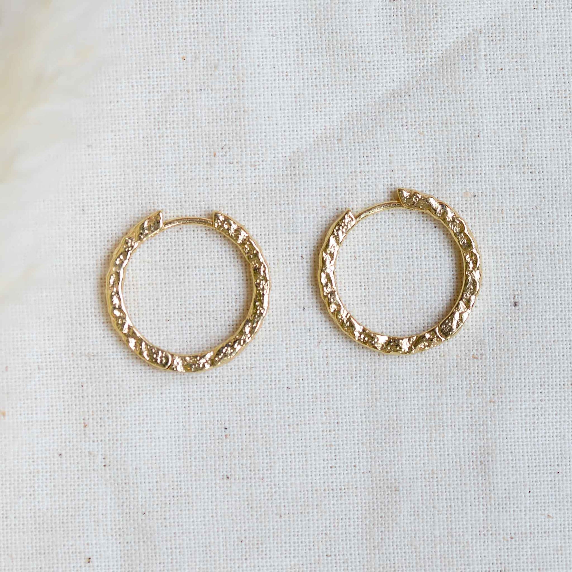 Pilgrim Elanor Rustic Hoop Earrings in Gold