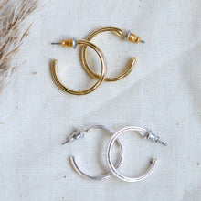 Load image into Gallery viewer, Pilgrim Amina Medium Hoop Earrings in Gold or Silver