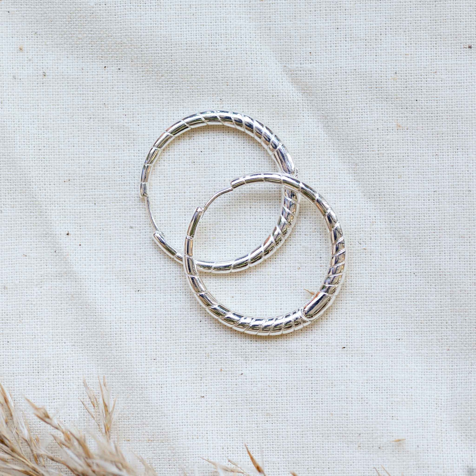 Pilgrim Euphoric Hoop Earrings in Silver