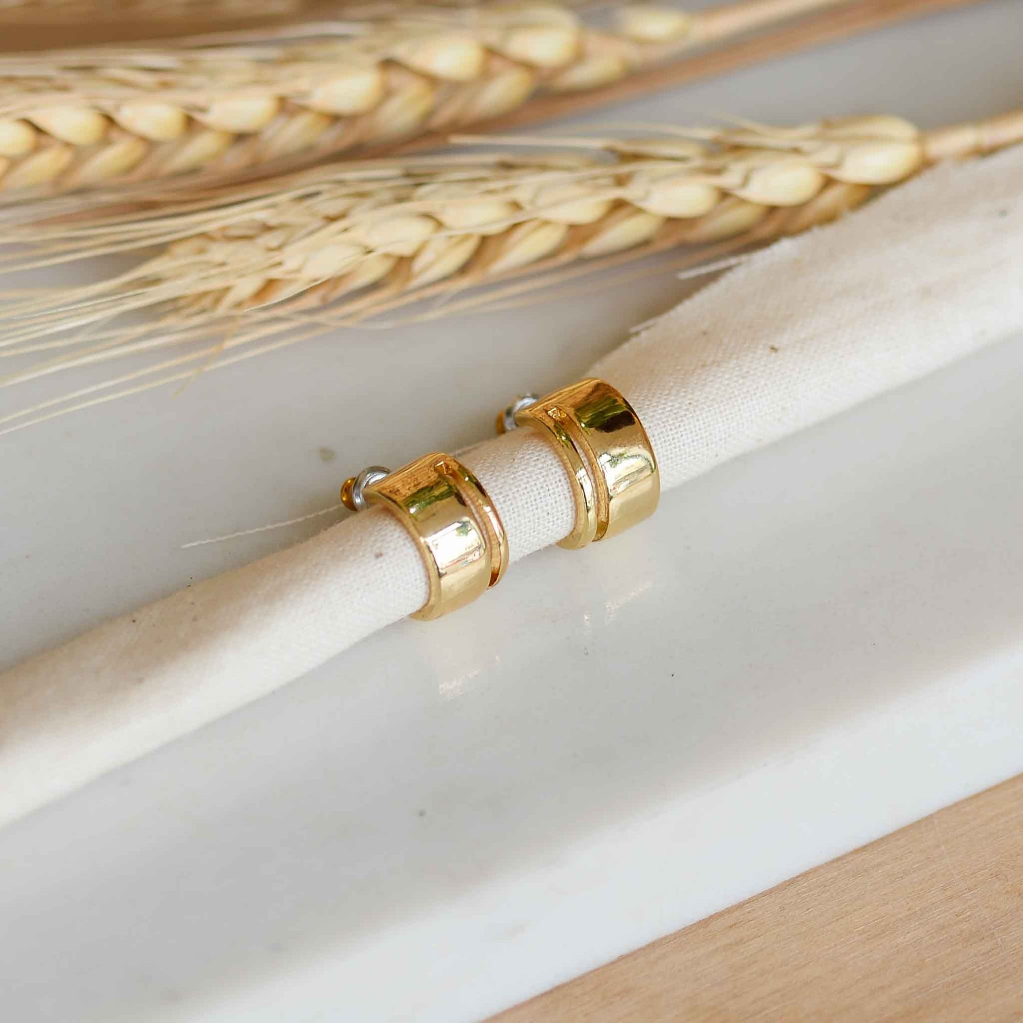 Pilgrim Tova Wide Hoop Earrings in Gold