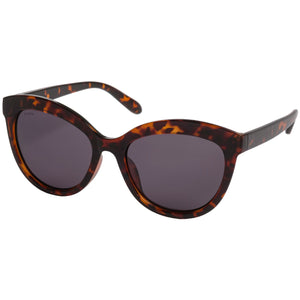 Tulia Cat-Eye Sunglasses in Brown Tortoiseshell Pattern With Smokey Lense
