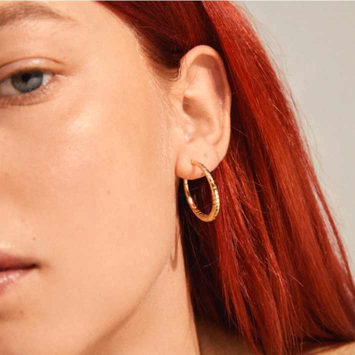 Pilgrim Euphoric Hoop Earrings in Gold or Silver