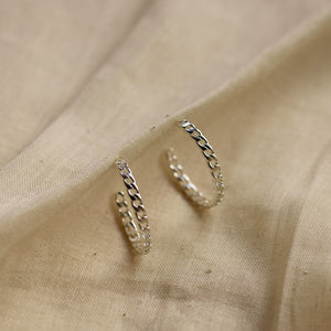 pilgrim-jewellery-silver-plated-chain-hoop-earring