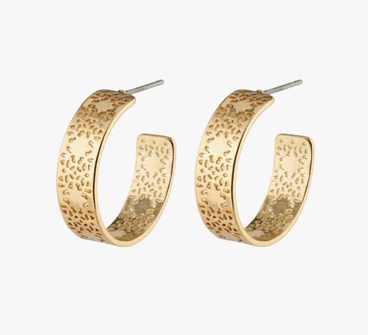 Pilgrim Carol Medium Hoop Earring in Gold or Silver