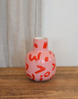 Rosita Pink Leopard Print Vase