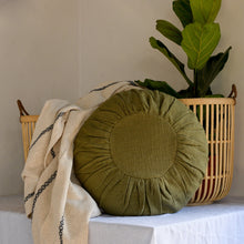 Load image into Gallery viewer, Round Green Cotton Cushion ø45 Bloomingville