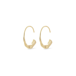 Rustic Gold plated Valkyria Hoop Earrings