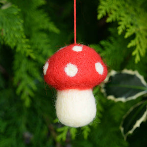 mushroom felt decoration