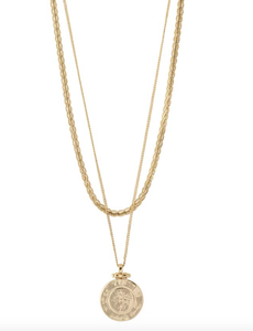 Pilgrim Nomad 2-in-1 Coin Necklace Gold Plated