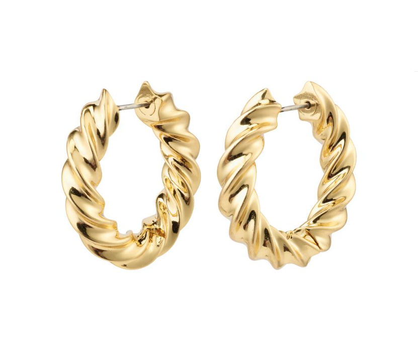 Pilgrim Leila Chunky Twirl Hoops Gold Plated