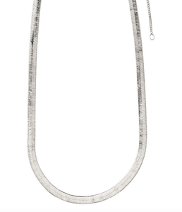 Products Pilgrim Noreen flat snake chain necklace silver-plated