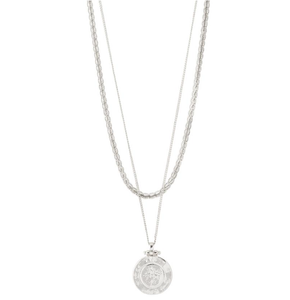 Pilgrim Nomad 2-in-1 Coin Necklace Silver Plated