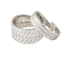 Load image into Gallery viewer, Pilgrim Kelly Snake Chain Rings 2-in-1 Silver plated