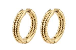 Belief Gold Chunky Snake Chain Hoops
