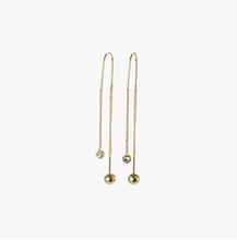 Load image into Gallery viewer, Pilgrim Meg Gold Plated Earrings with Crystals