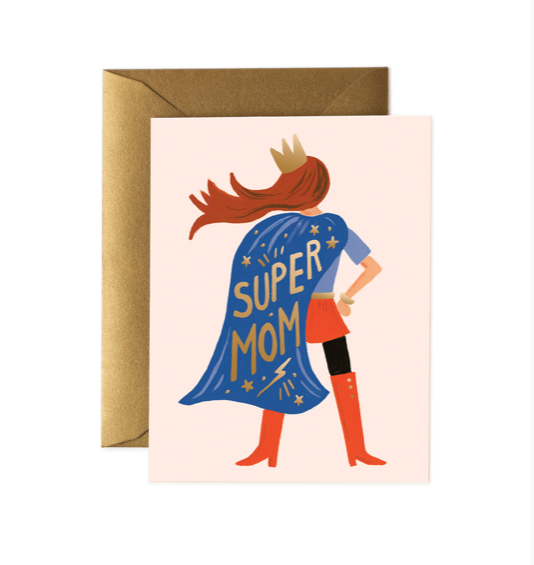 Rifle Paper Super Mum Pink Card