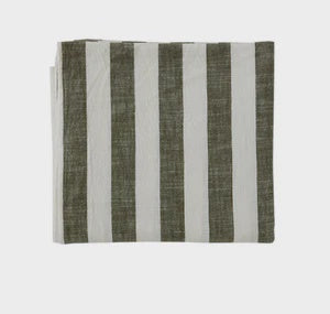 OYOY Olive Striped Table Cloth in Small or Large