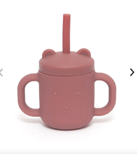 Load image into Gallery viewer, Petit Monkey Silicone Straw Cup With Handles in Various