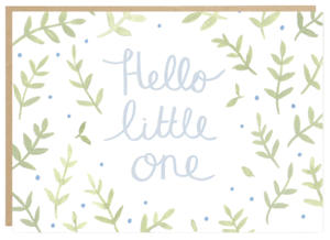 Jade Fisher 'Hello Little One'  Baby Greeting Card