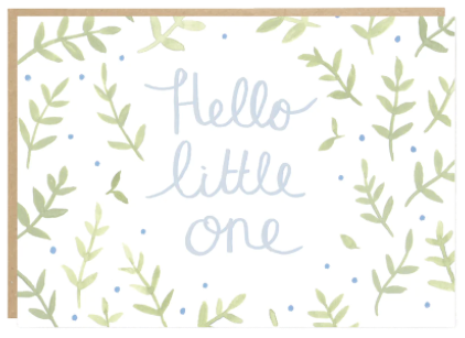 Jade Fisher 'Hello Little One'  Baby Greeting Card