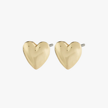 Load image into Gallery viewer, Sophia Recycled Heart Earrings / Gold or Silver Plated