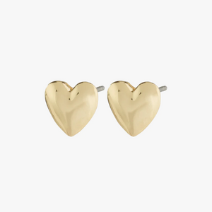 Sophia Recycled Heart Earrings / Gold or Silver Plated