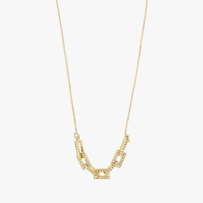 Coby Crystal Pendant Necklace / Gold