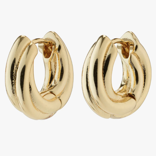 Edea Chunky Huggie Hoops / Gold