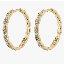 Load image into Gallery viewer, Ezo Crystal Hoops / Gold