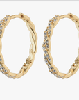 Ezo Crystal Hoops / Gold
