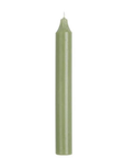 Single Rustic Candle / Moss Green