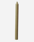 Single Tall Rustic Dinner Candle / Moss Green