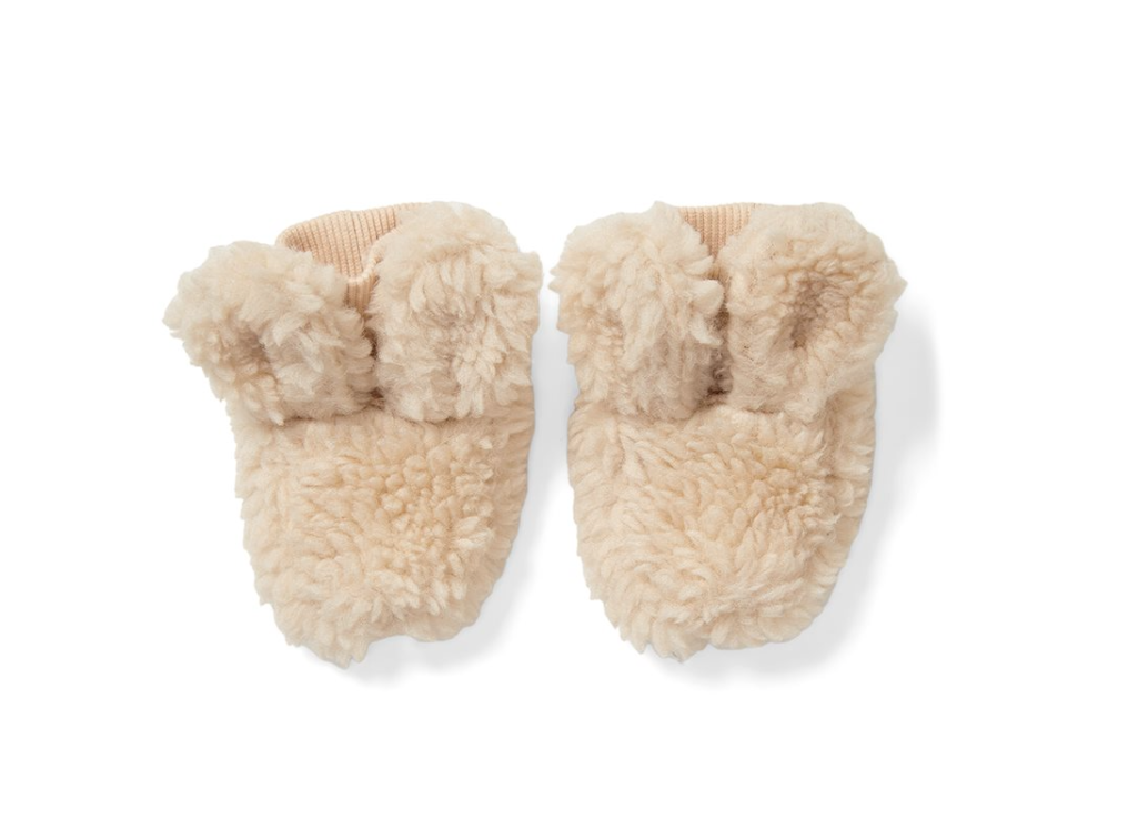Teddy Baby Booties in Sand / Various Sizes
