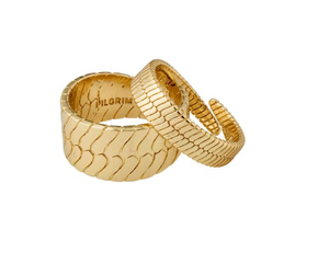 Products Pilgrim Kelly Snake Chain Rings 2-in-1 Gold plated